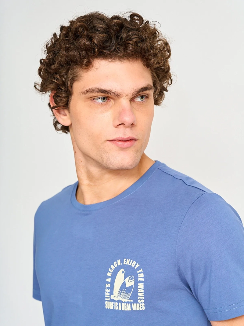POLERA HOMBRE KENNETH STEVENS ALGODÓN CUELLO REDONDO MANGA CORTA - 3