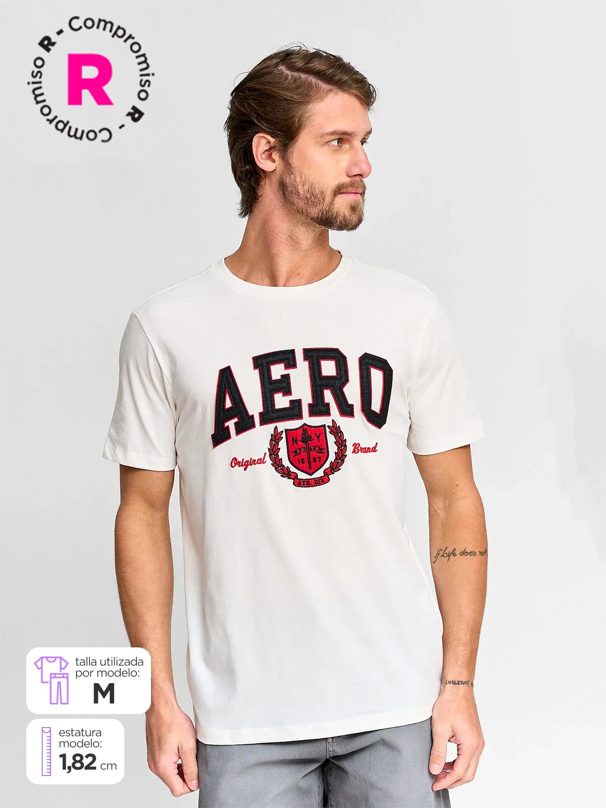 POLERA HOMBRE AEROPOSTALE ALGODÓN MANGA CORTA - 1