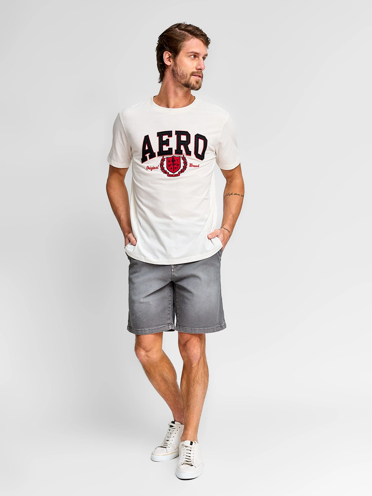 POLERA HOMBRE AEROPOSTALE ALGODÓN MANGA CORTA - 4