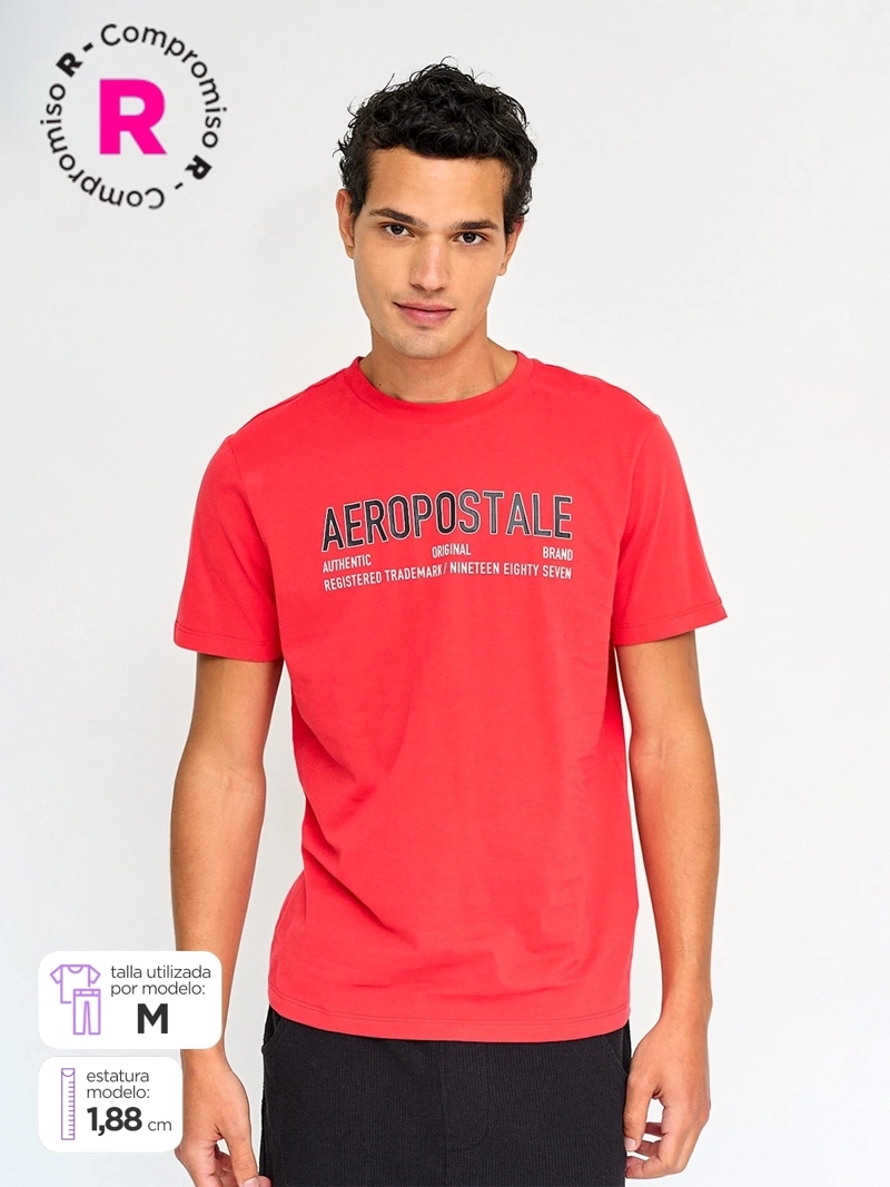 POLERA HOMBRE AEROPOSTALE ALGODÓN MANGA CORTA - 1
