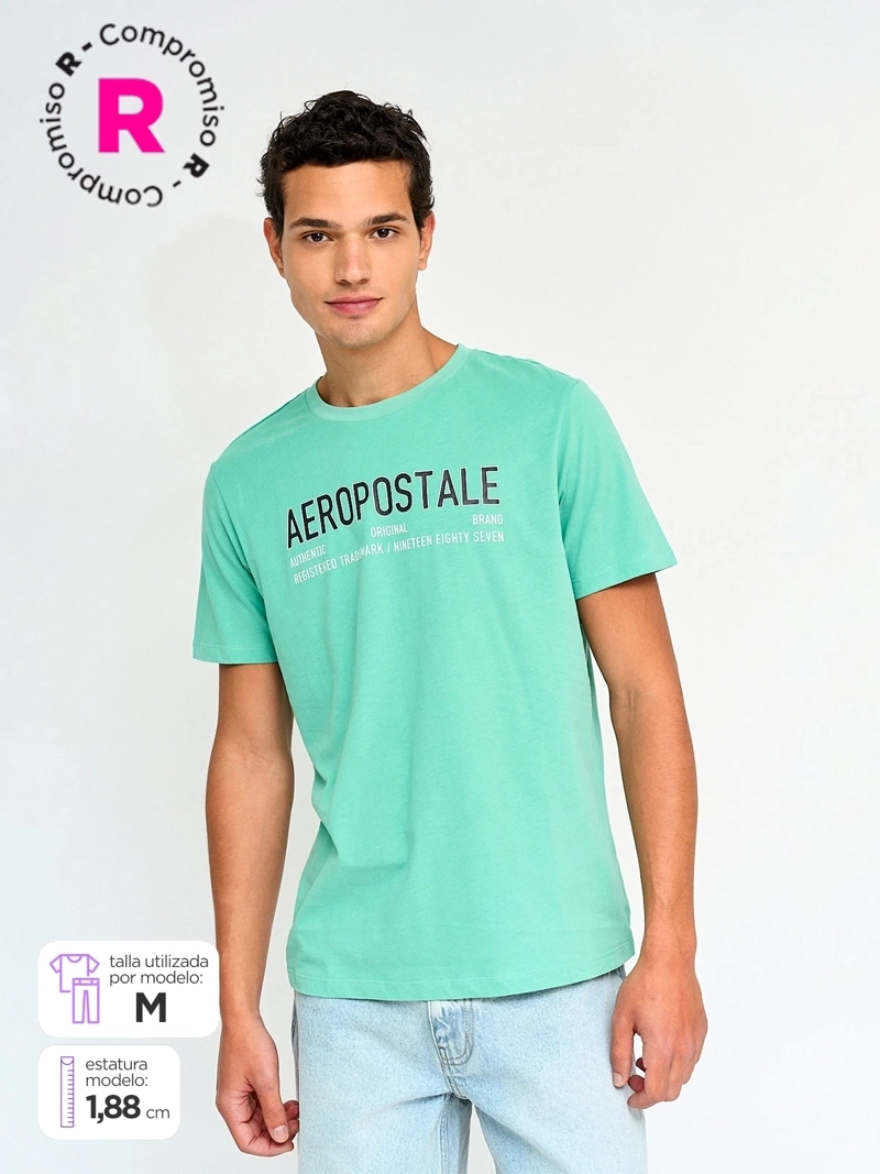 POLERA HOMBRE AEROPOSTALE ALGODÓN MANGA CORTA - 1