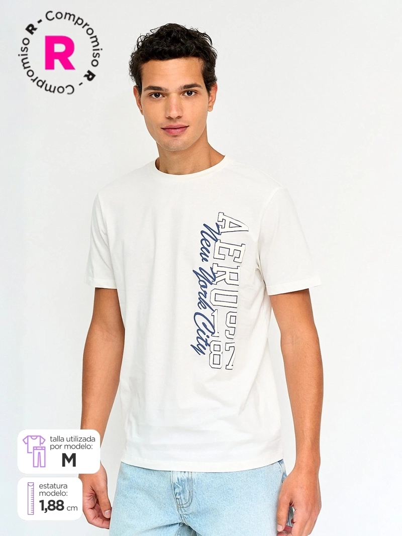 AEROPOSTALE POLERA HOMBRE AEROPOSTALE ALGODÓN MANGA CORTA