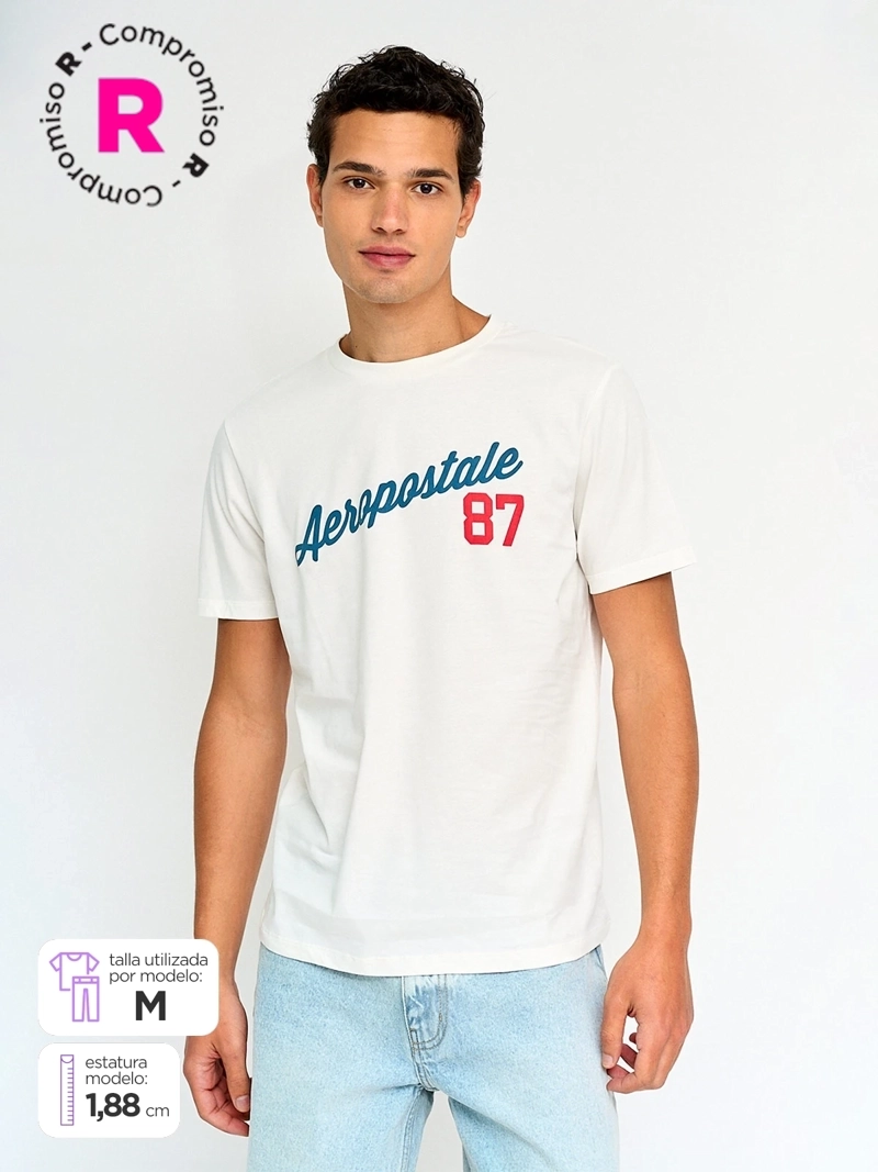 POLERA HOMBRE AEROPOSTALE ALGODÓN MANGA CORTA - 1