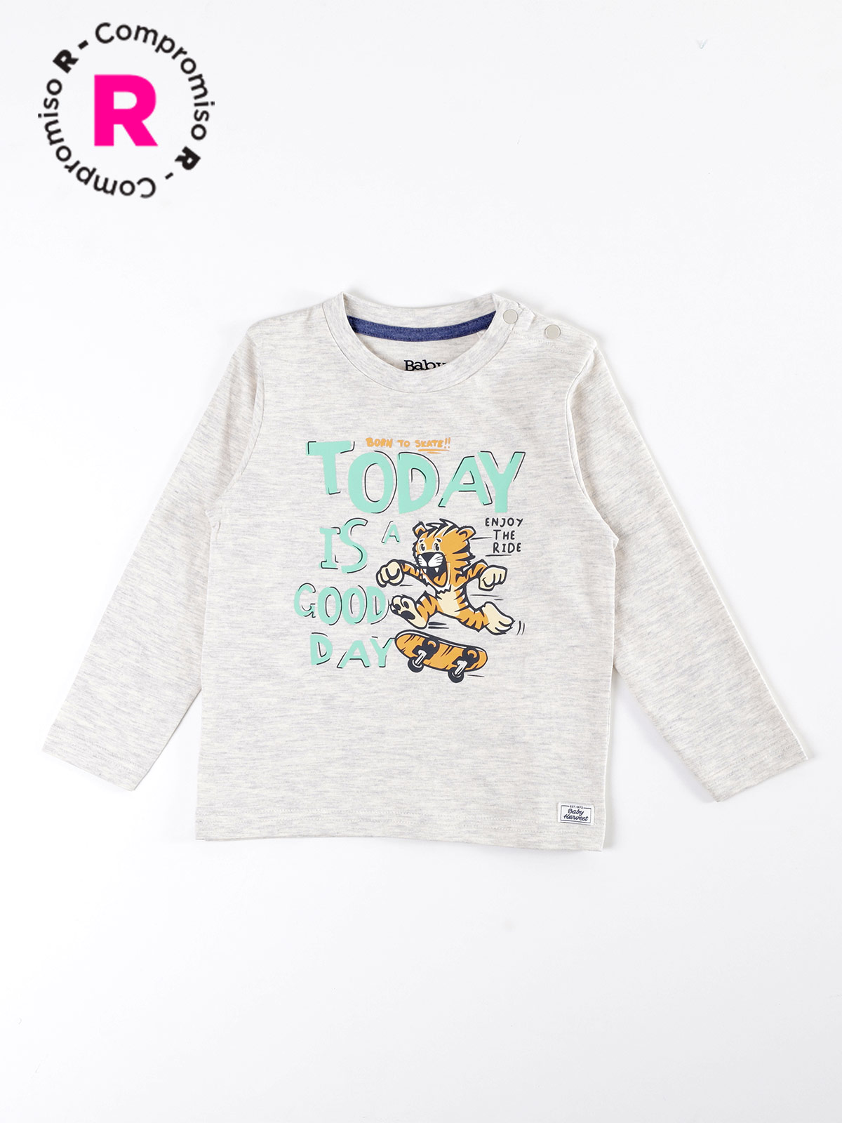 POLERA MANGA LARGA NIÑO BABY HARVEST ESTAMPADA - 1