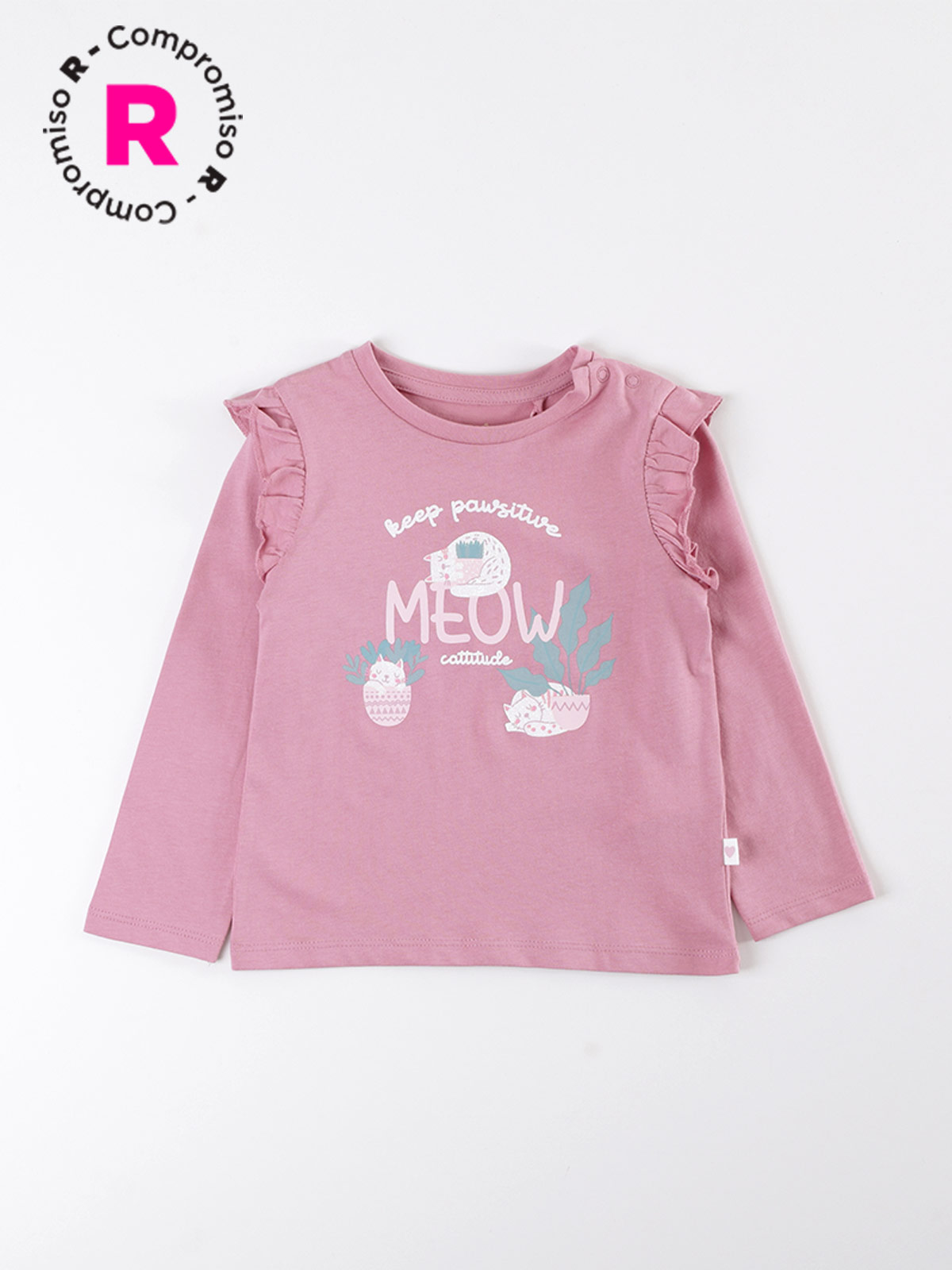 POLERA NIÑA BABY HARVEST ALGODÓN MANGA LARGA ESTAMPADA - 1