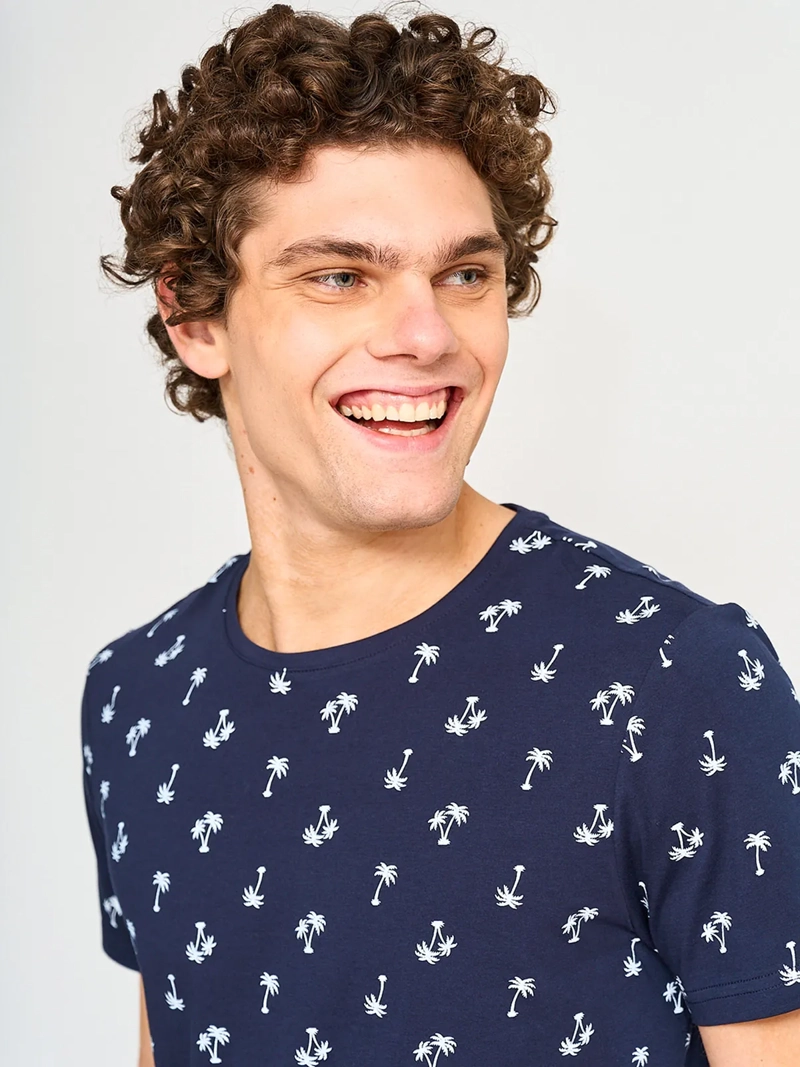POLERA HOMBRE KENNETH STEVENS ALGODÓN CUELLO REDONDO MANGA CORTA - 3