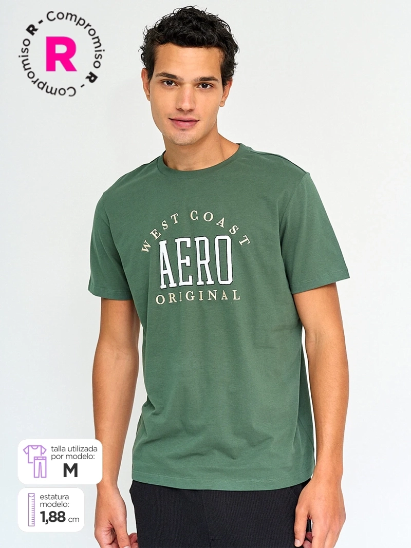 POLERA HOMBRE AEROPOSTALE ALGODÓN MANGA CORTA - 1