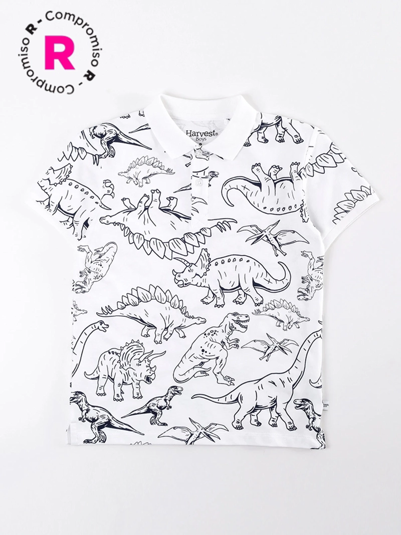 POLERA MANGA CORTA ALGODÓN NIÑO HARVEST PIQUÉ