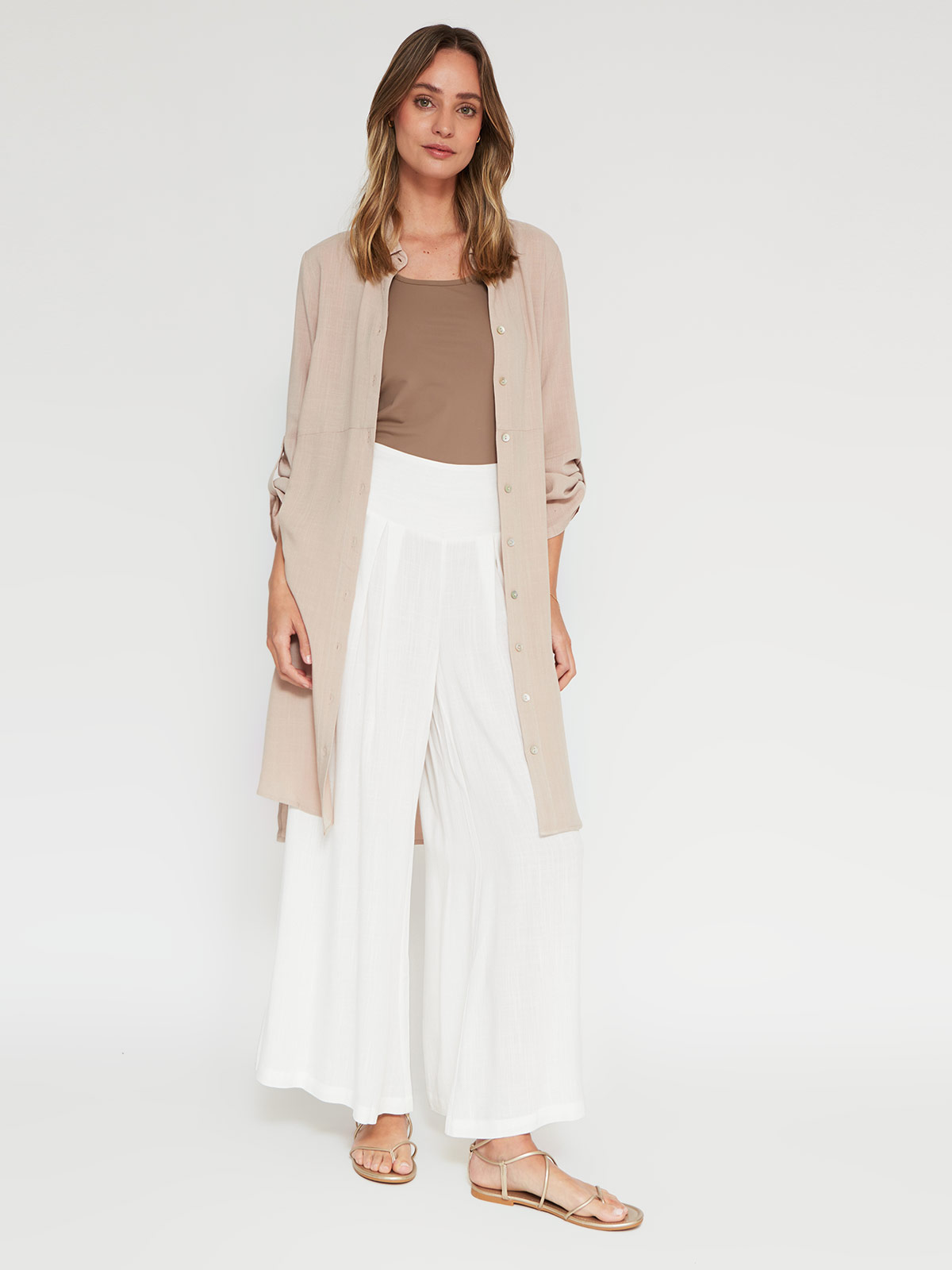 PANTALÓN MUJER TATIENNE PALAZZO LISO - 4