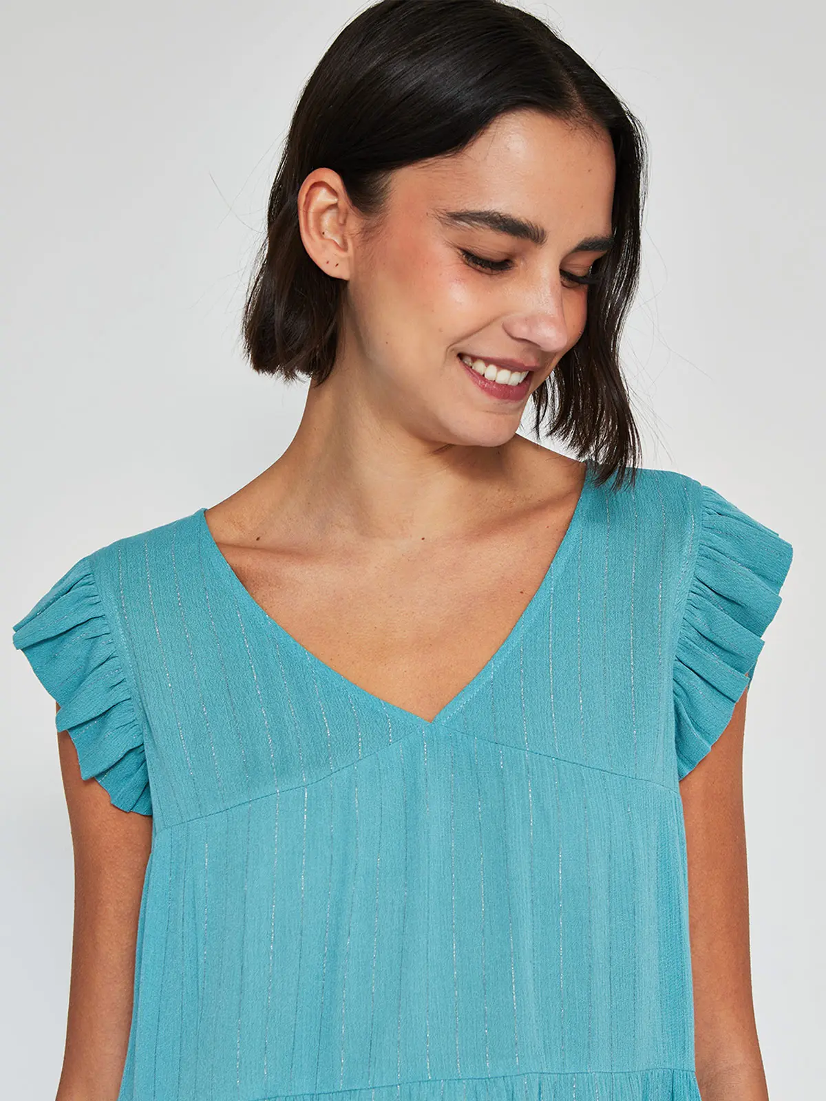 BLUSA MUJER TATIENNE MANGA CORTA LÍNEAS - 3
