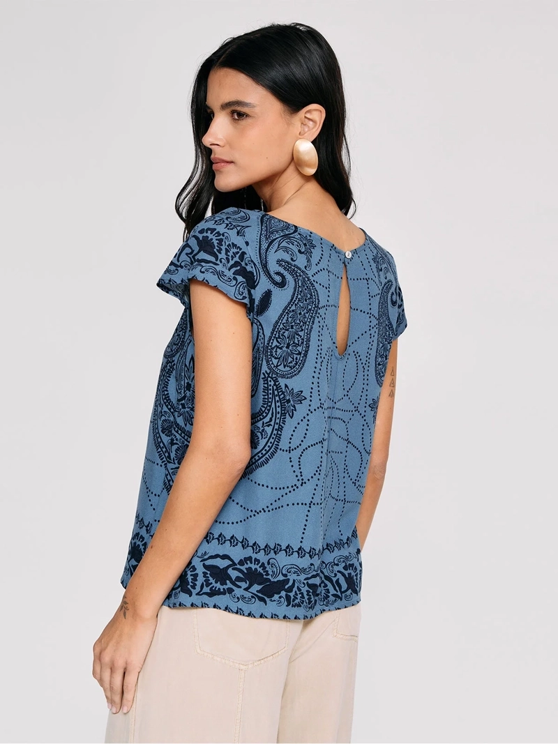 BLUSA MUJER TATIENNE MANGA CORTA ESTAMPADO - 2