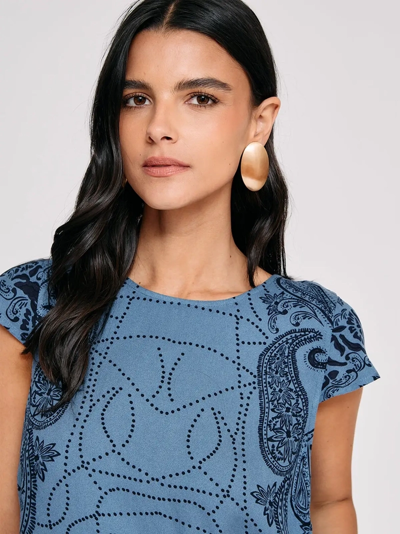 BLUSA MUJER TATIENNE MANGA CORTA ESTAMPADO - 3