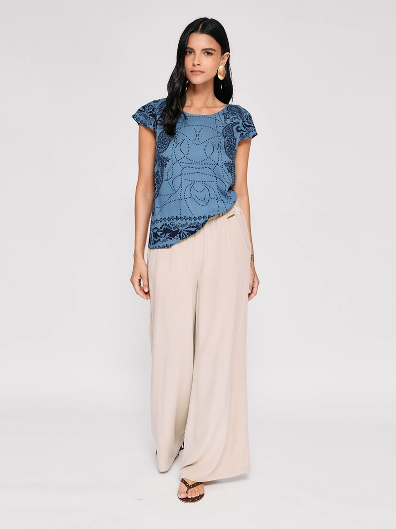 BLUSA MUJER TATIENNE MANGA CORTA ESTAMPADO - 4