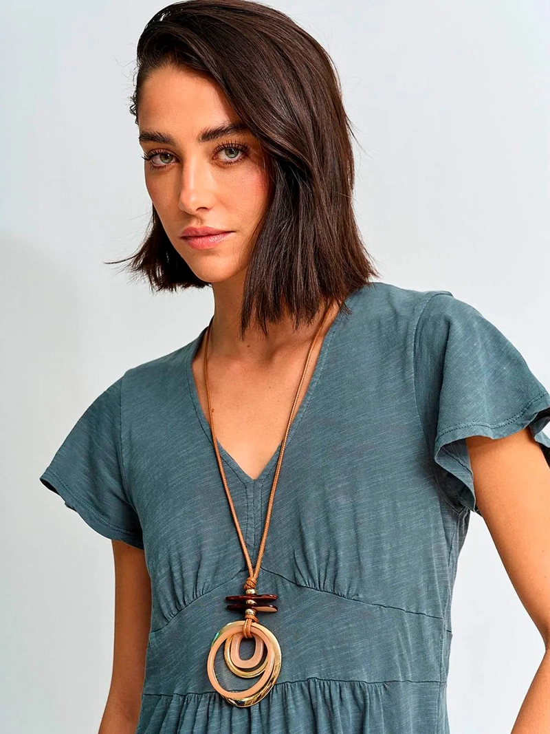 VESTIDO MUJER TATIENNE ALGODÓN CORTO VUELOS - 4