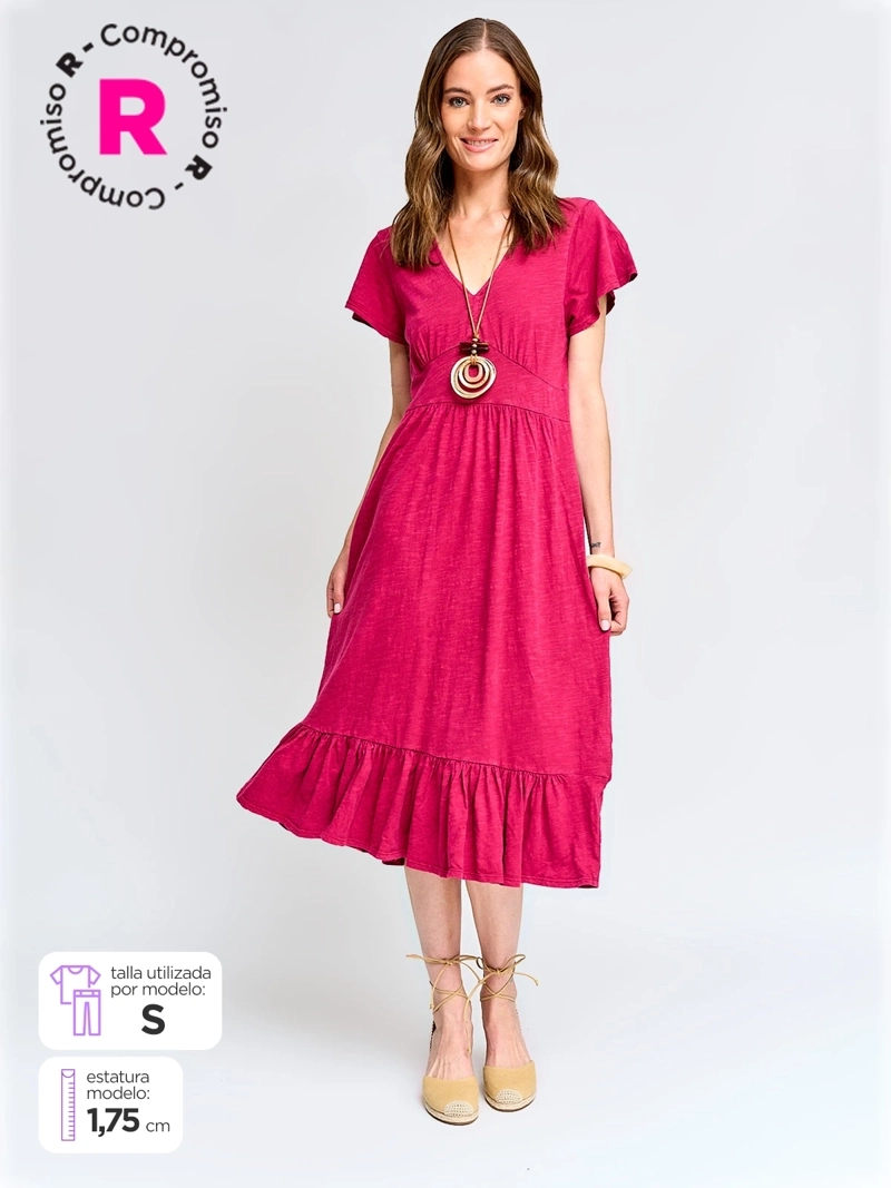 VESTIDO MUJER TATIENNE ALGODÓN CORTO VUELOS - 1