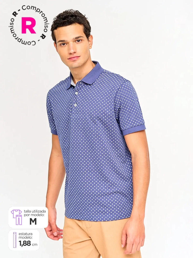 POLERA HOMBRE KENNETH STEVENS ALGODÓN CUELLO JERSEY MANGA CORTA - 1
