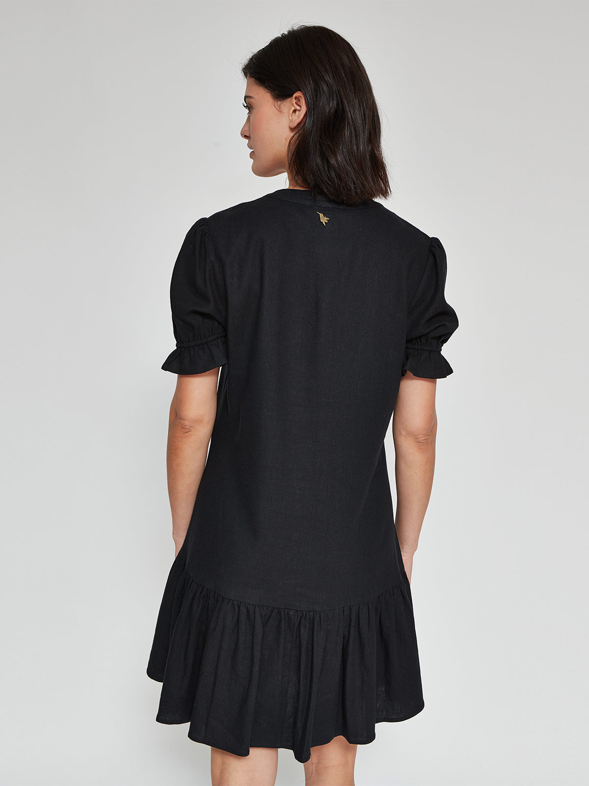 VESTIDO MUJER TATIENNE LINO CORTO BOTONES - 2