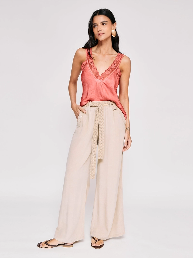 BLUSA MUJER TATIENNE SIN MANGAS SATINADO - 4