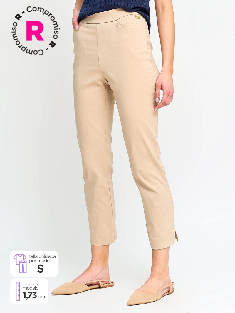 PANTALÓN MUJER CACHAREL CINTURA ELASTICADA - 1