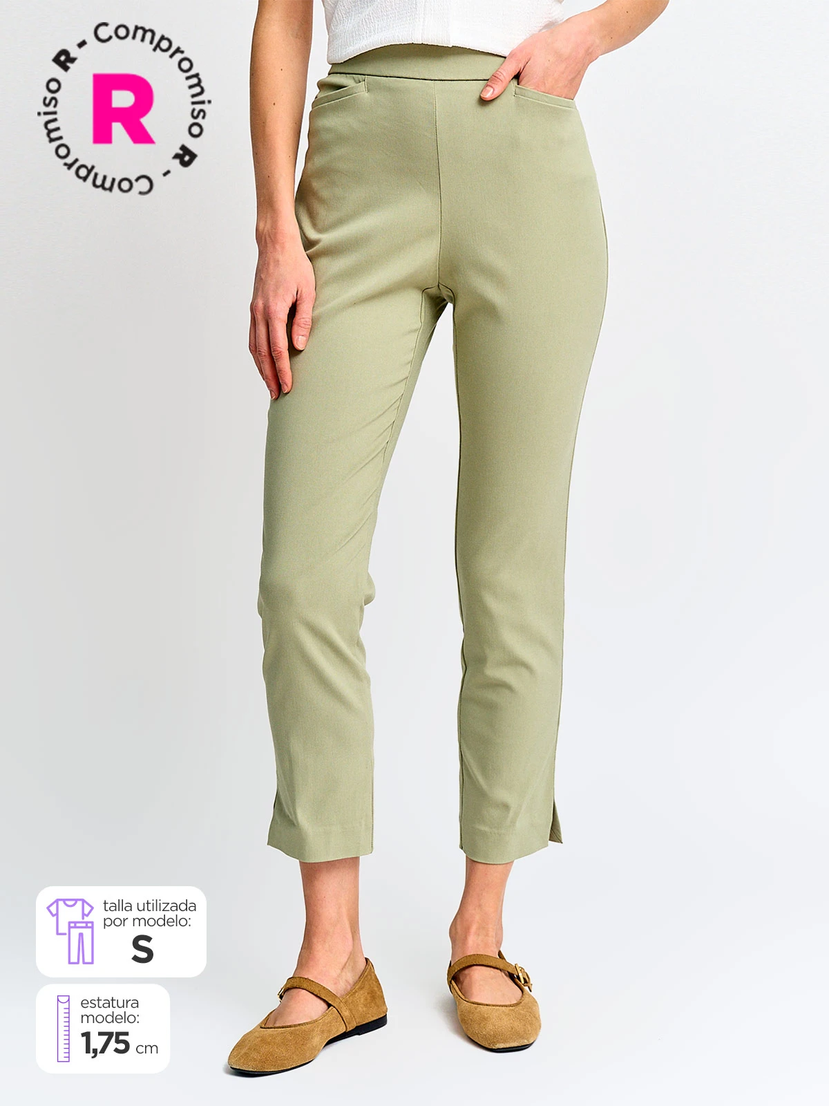 PANTALÓN MUJER CACHAREL CINTURA ELASTICADA - 1