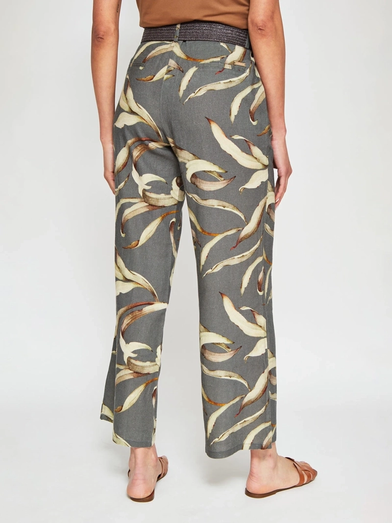 PANTALÓN MUJER CACHAREL LINO CINTURÓN - 3