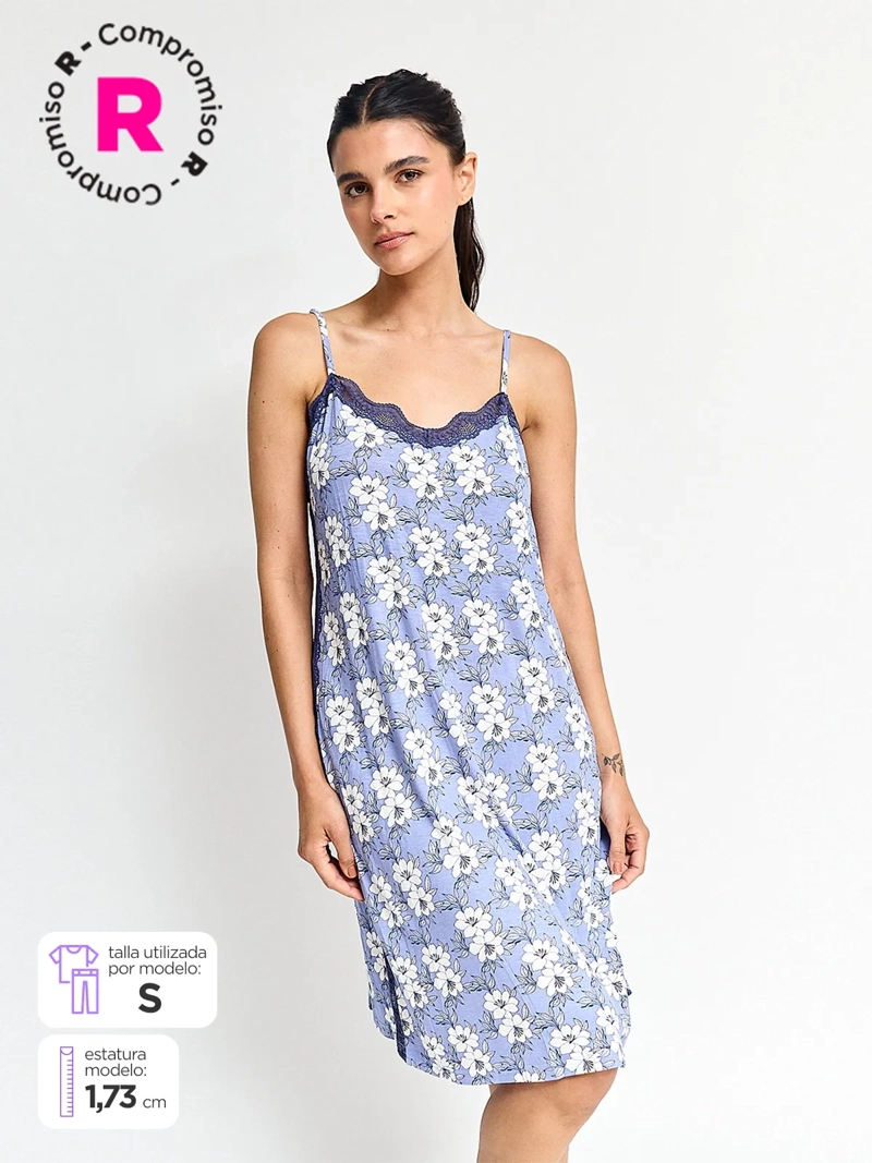 CAMISA DE DORMIR SIN MANGAS MUJER MARQUIS VISCOSA - 1