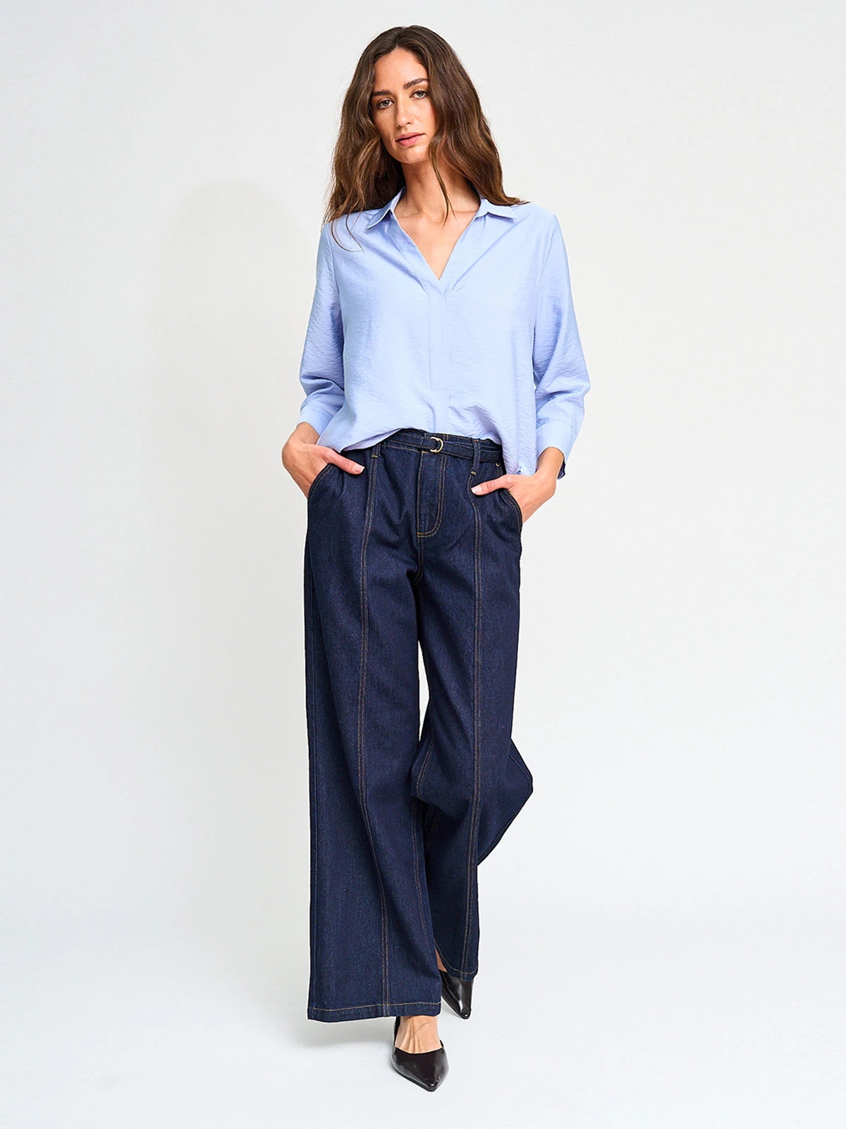 BLUSA MUJER CACHAREL MANGA 3/4 CAMISERA TEXTURADA - 4