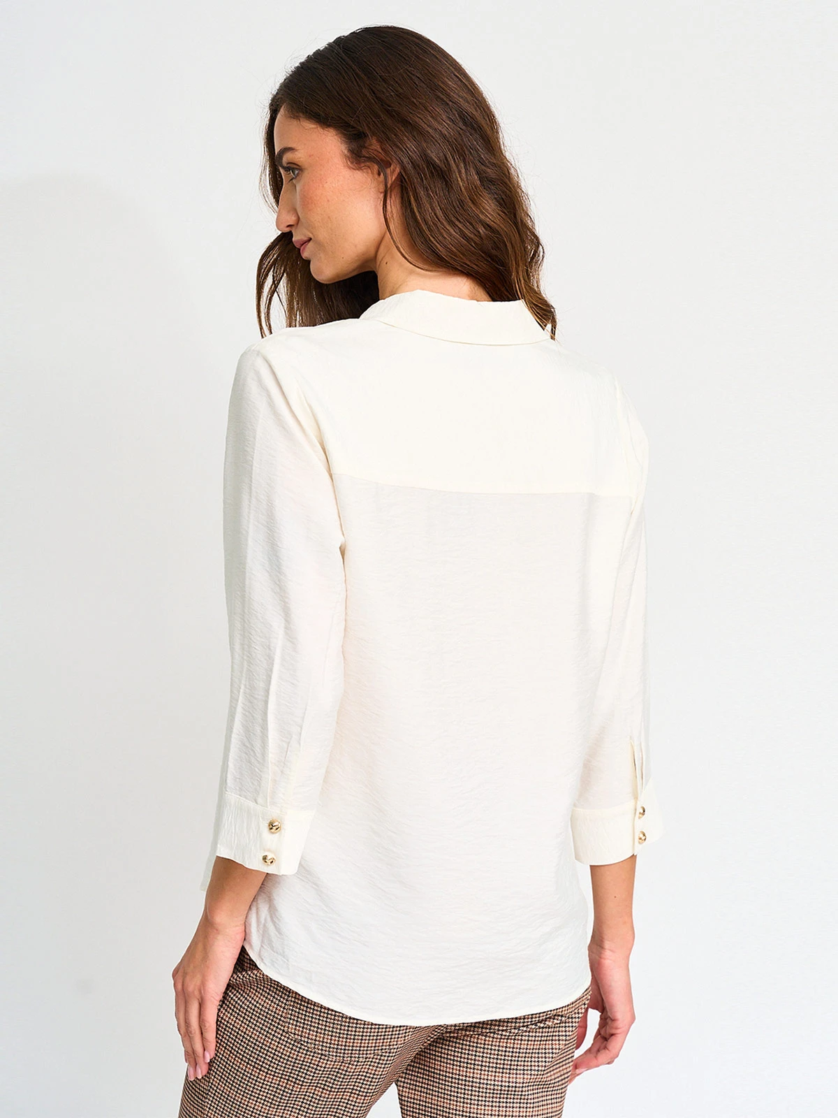 BLUSA MUJER CACHAREL MANGA 3/4 CAMISERA TEXTURADA - 2