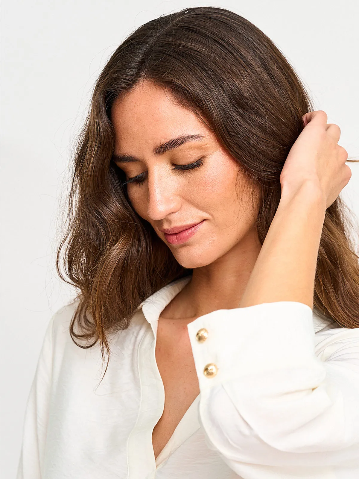 BLUSA MUJER CACHAREL MANGA 3/4 CAMISERA TEXTURADA - 3