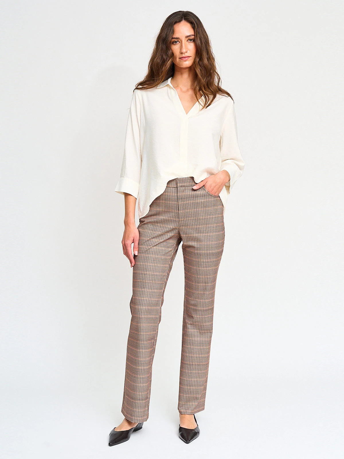 BLUSA MUJER CACHAREL MANGA 3/4 CAMISERA TEXTURADA - 4