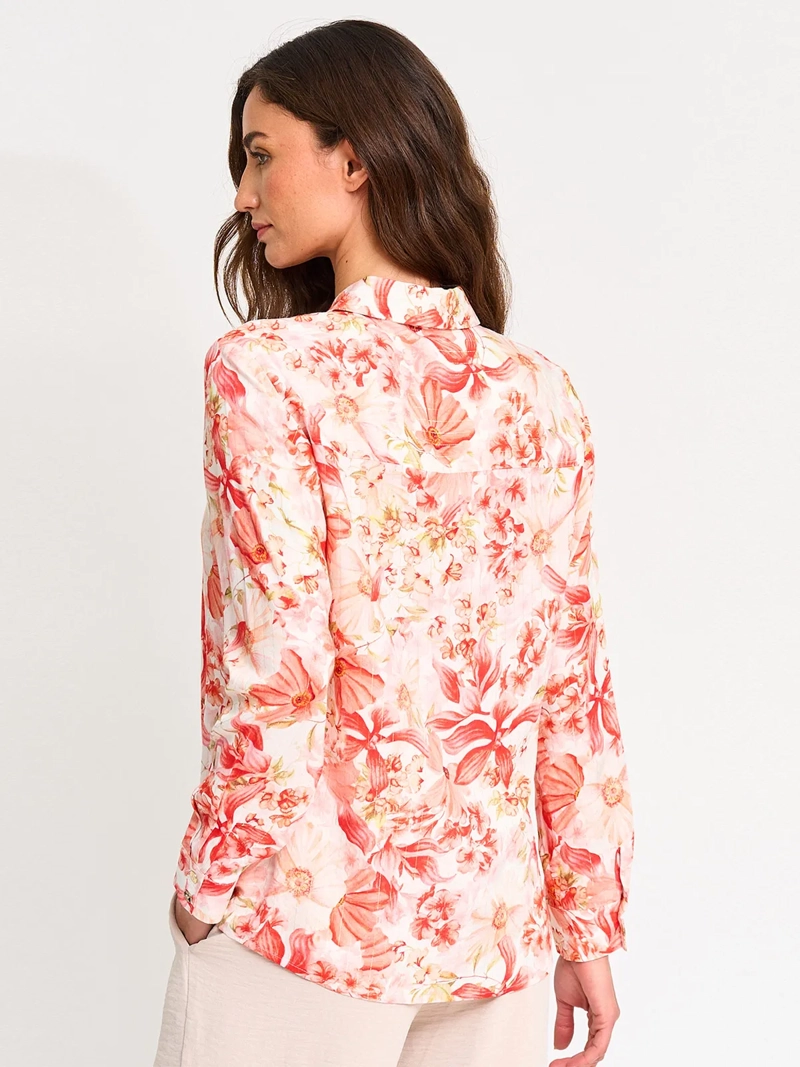 BLUSA MUJER CACHAREL CUELLO CAMISERO MANGA LARGA - 2
