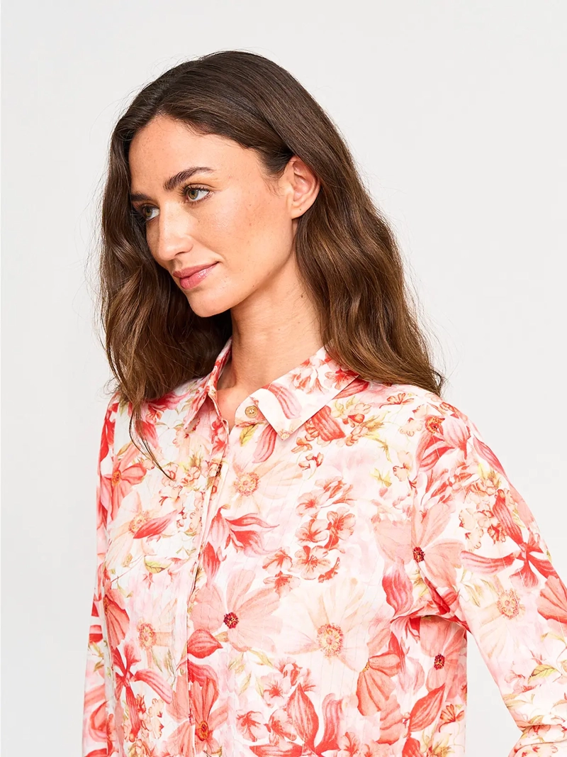 BLUSA MUJER CACHAREL CUELLO CAMISERO MANGA LARGA - 3