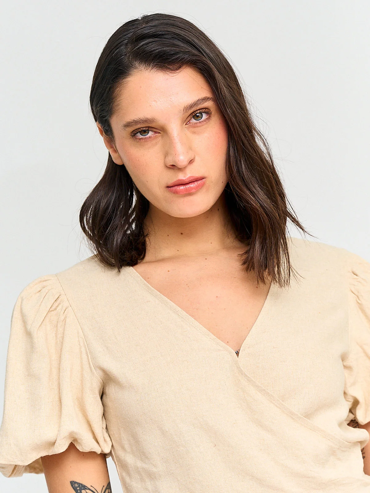 BLUSA MUJER BARBADOS LINO MANGA GLOBO - 3