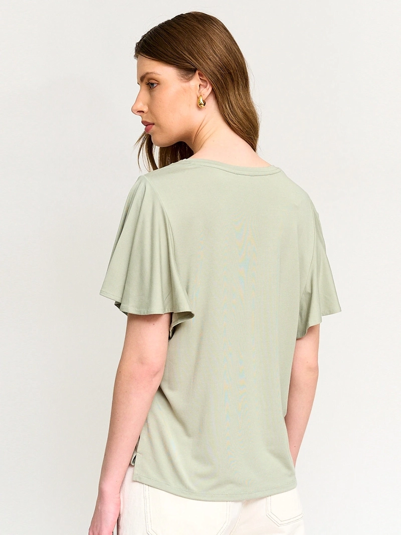 POLERA MUJER CACHAREL MANGA CORTA BORDADO - 2