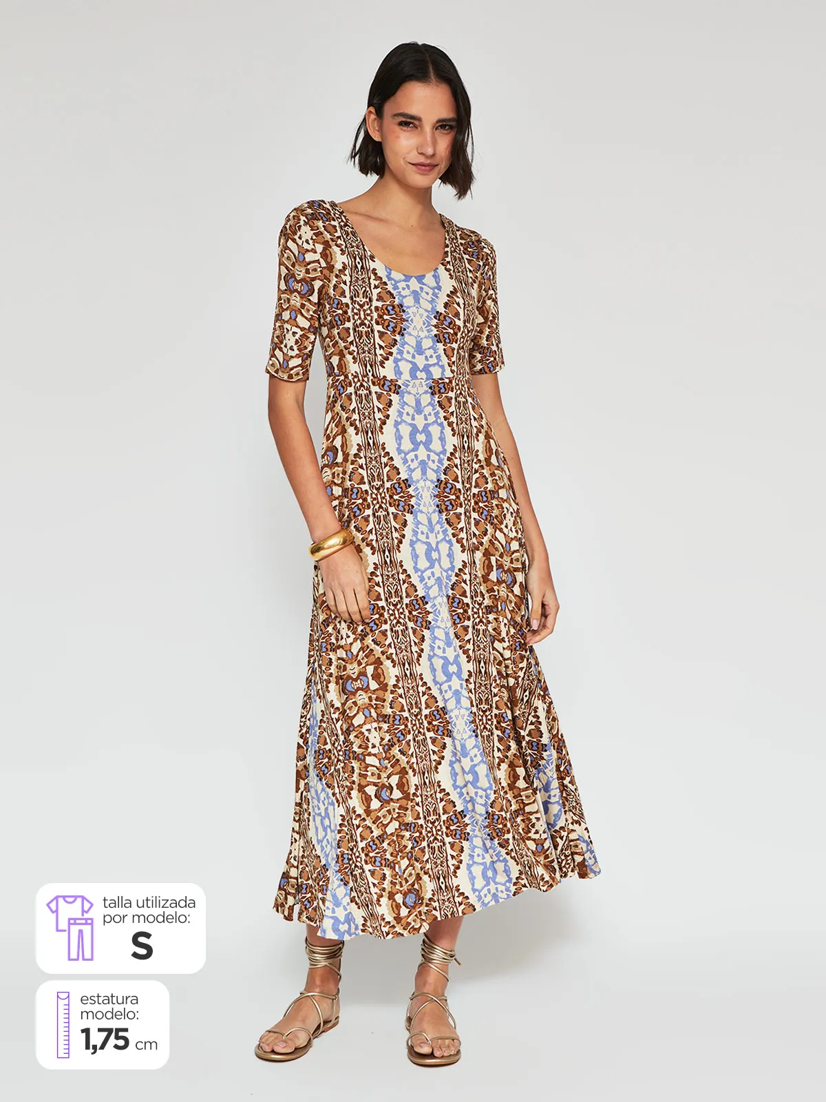 VESTIDO MUJER TATIENNE LARGO MANGA 3/4 - 1