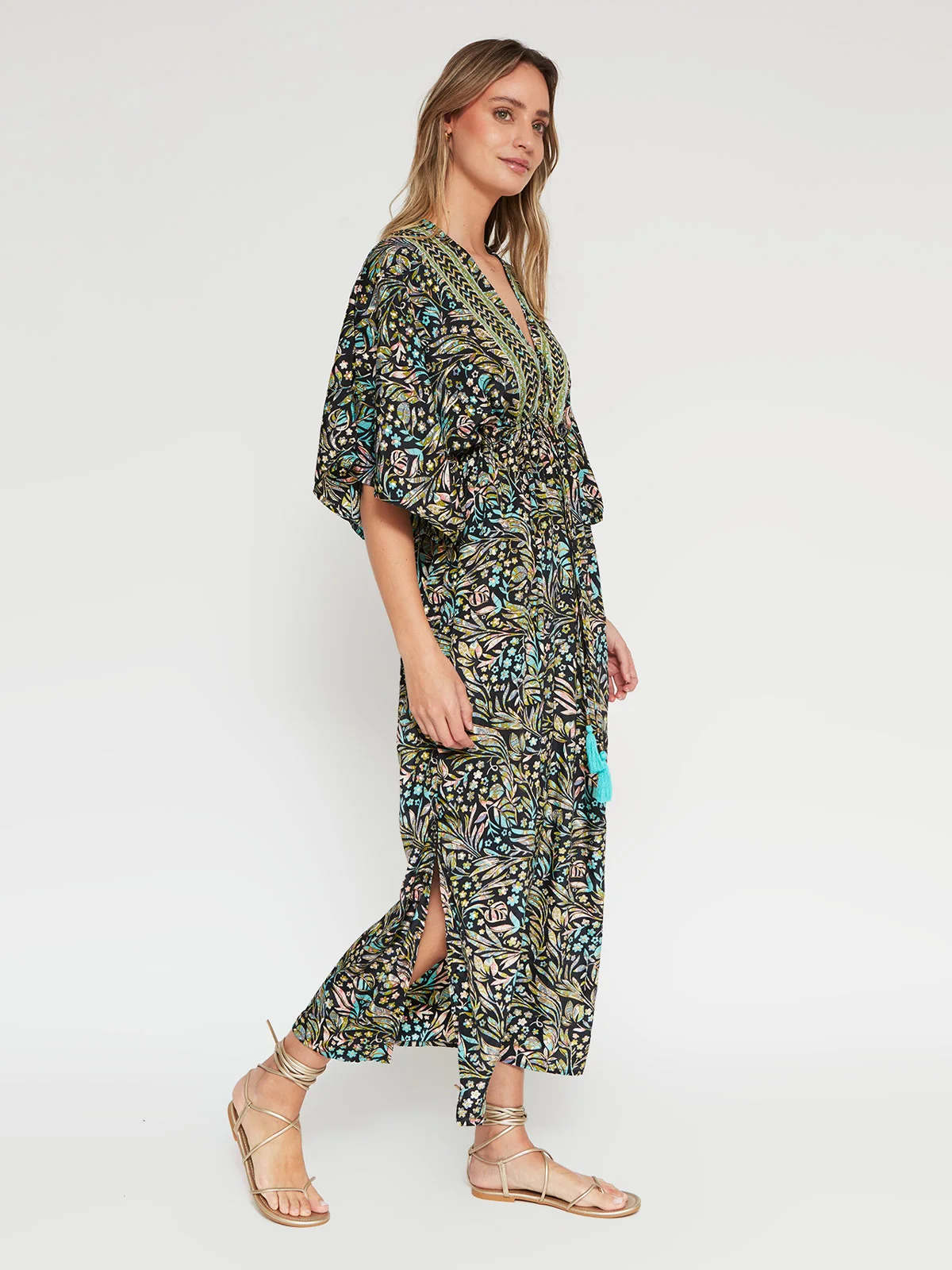 VESTIDO MUJER TATIENNE LARGO SATINADO ESTAMPADO - 2