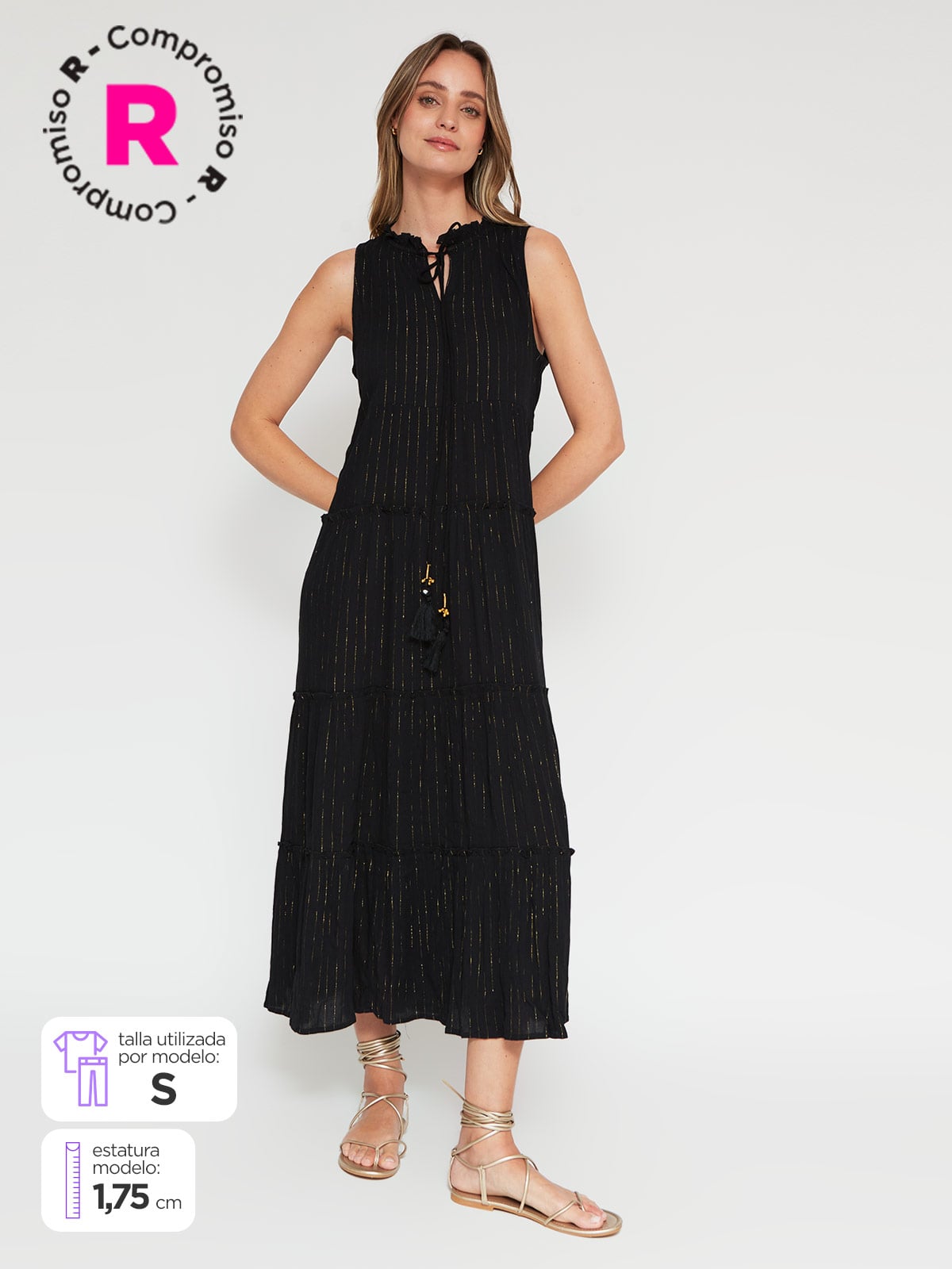 VESTIDO MUJER TATIENNE LARGO VUELOS - 1