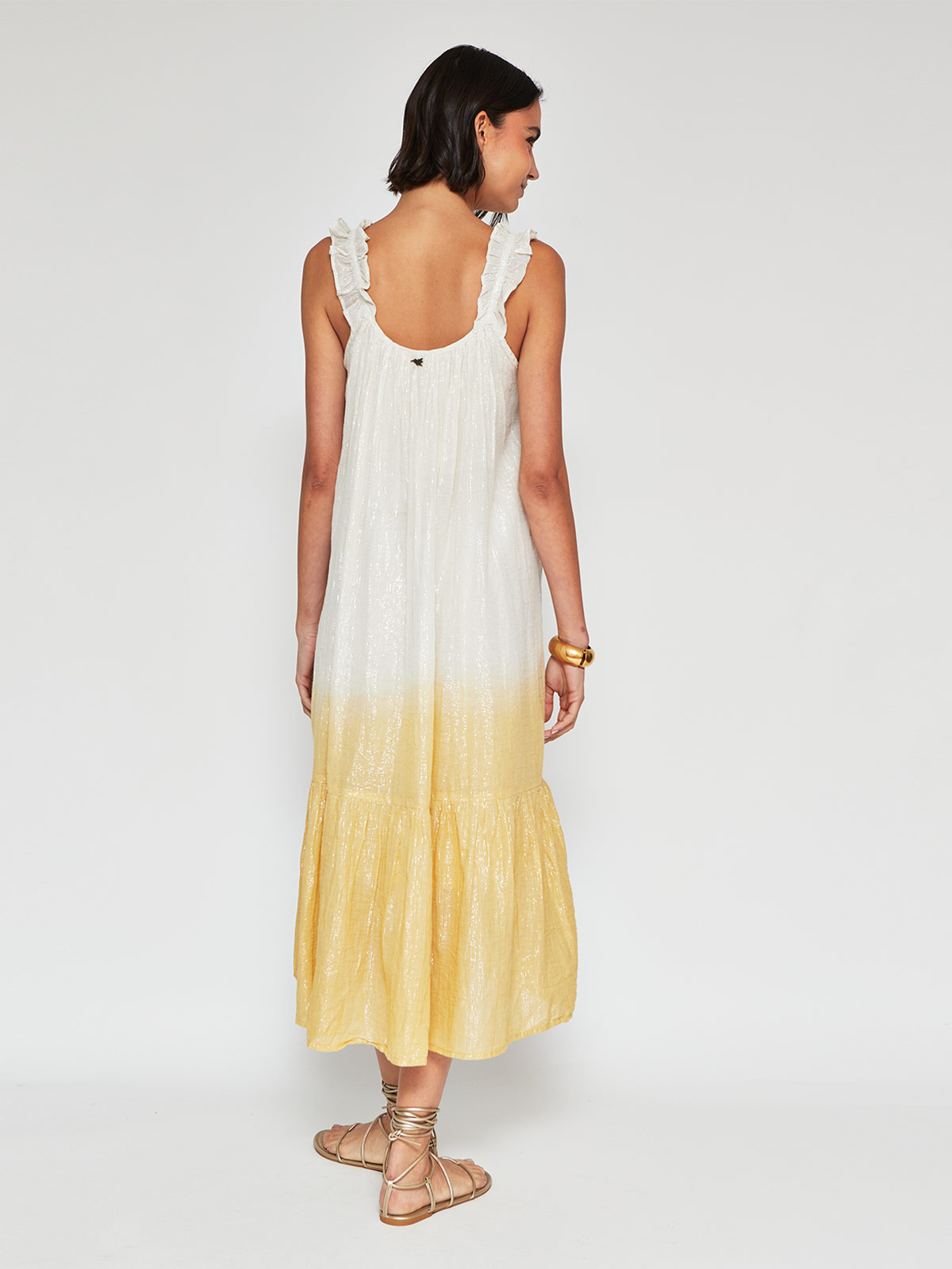 VESTIDO MUJER TATIENNE ALGODÓN LARGO CONCHITAS - 3