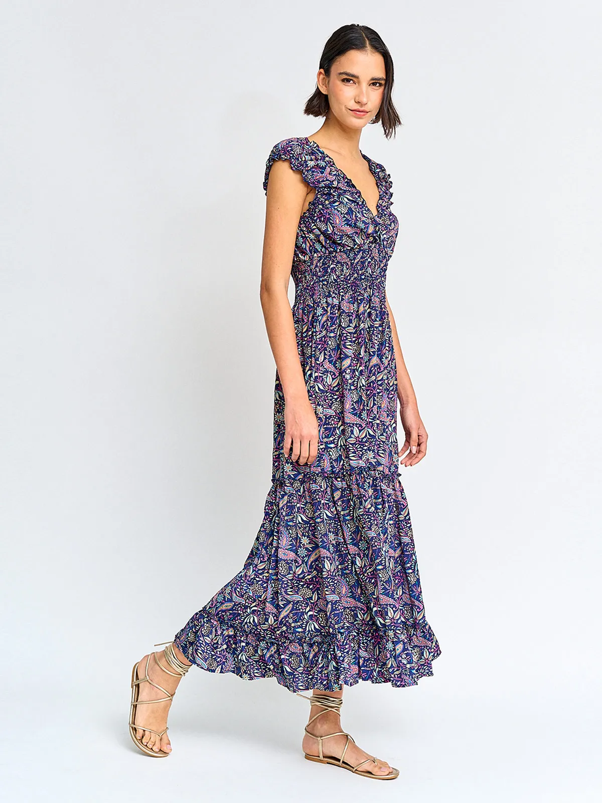 VESTIDO MUJER TATIENNE LARGO SATINADO ESTAMPADO - 2