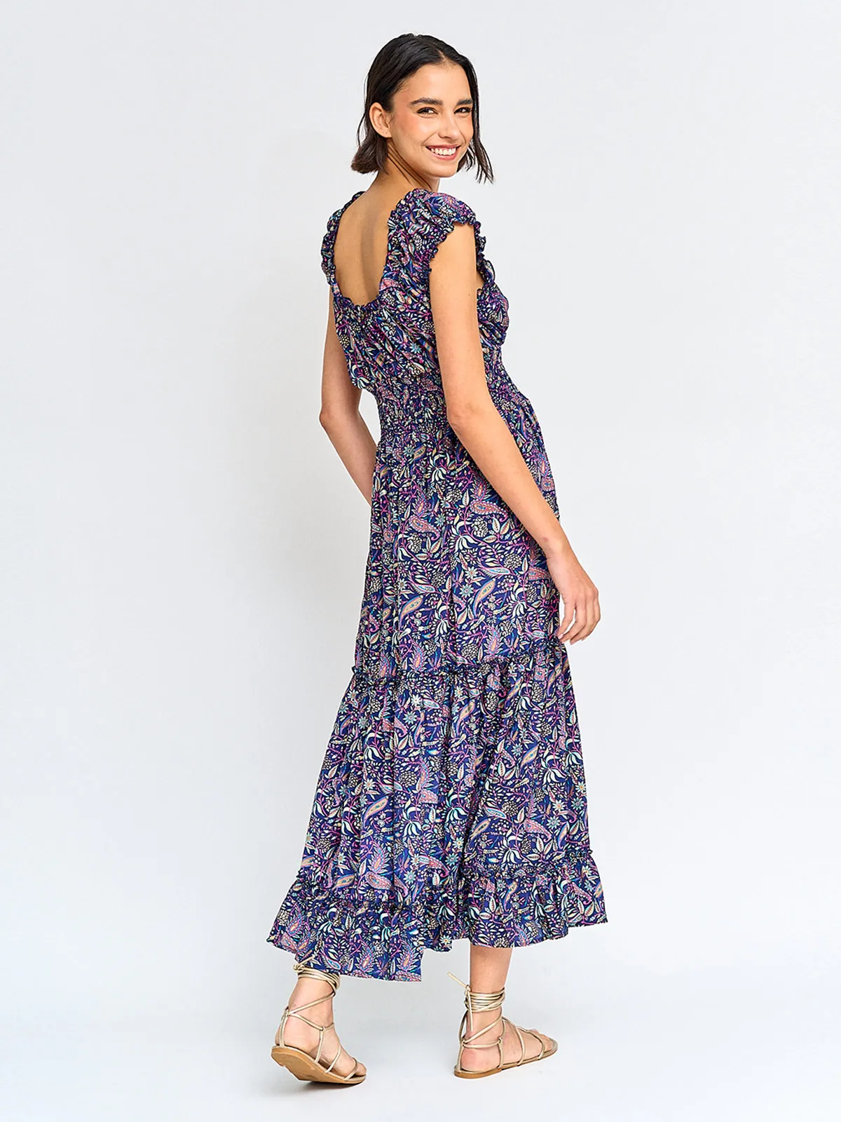 VESTIDO MUJER TATIENNE LARGO SATINADO ESTAMPADO - 3