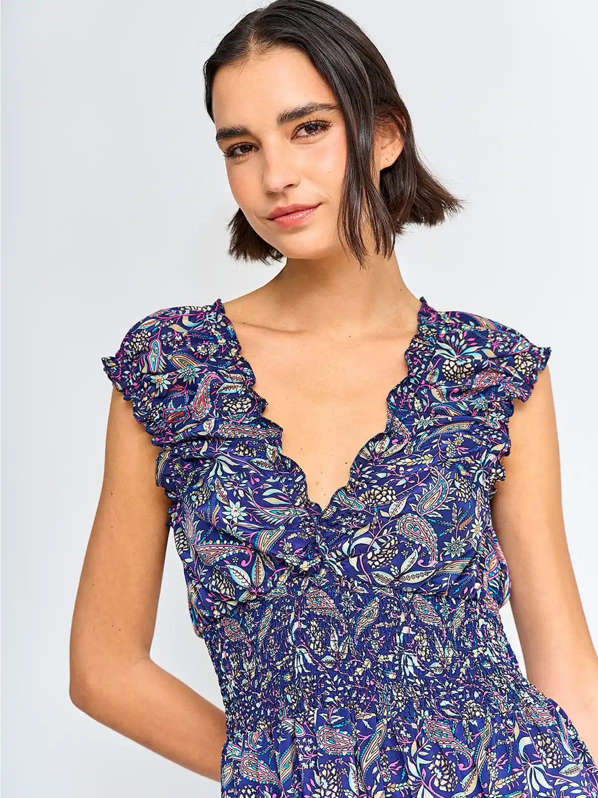 VESTIDO MUJER TATIENNE LARGO SATINADO ESTAMPADO - 4