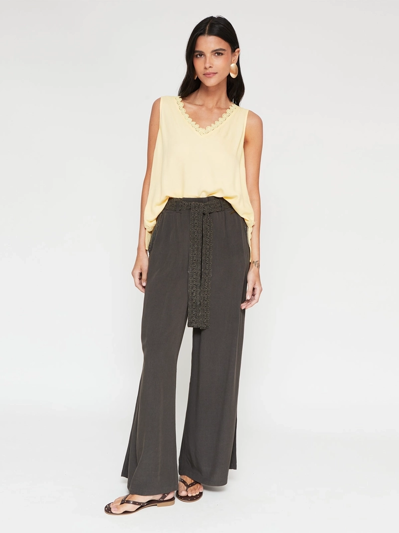 BLUSA MUJER TATIENNE SIN MANGAS BRODERIE - 4