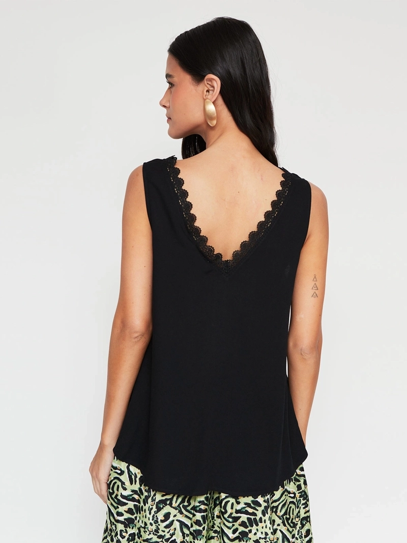 BLUSA MUJER TATIENNE SIN MANGAS BRODERIE - 2