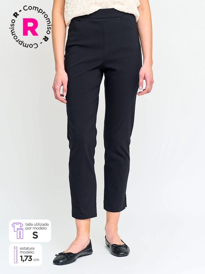 PANTALÓN MUJER CACHAREL CINTURA ELASTICADA - 1