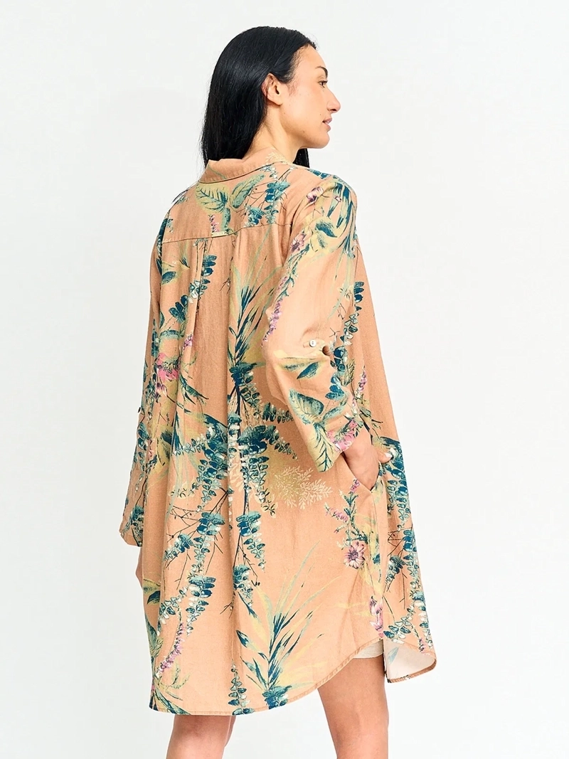 BLUSA MUJER CACHAREL LINO MANGA LARGA - 2