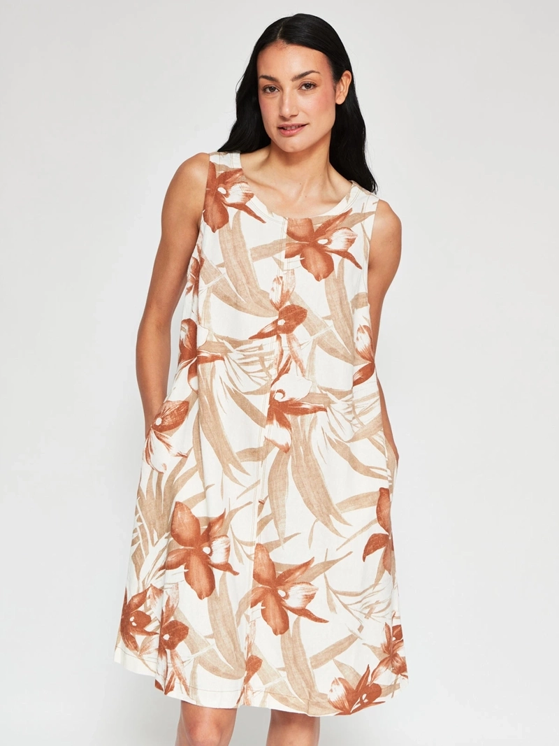 VESTIDO MUJER CACHAREL LINO TIPO JUMPER - 2