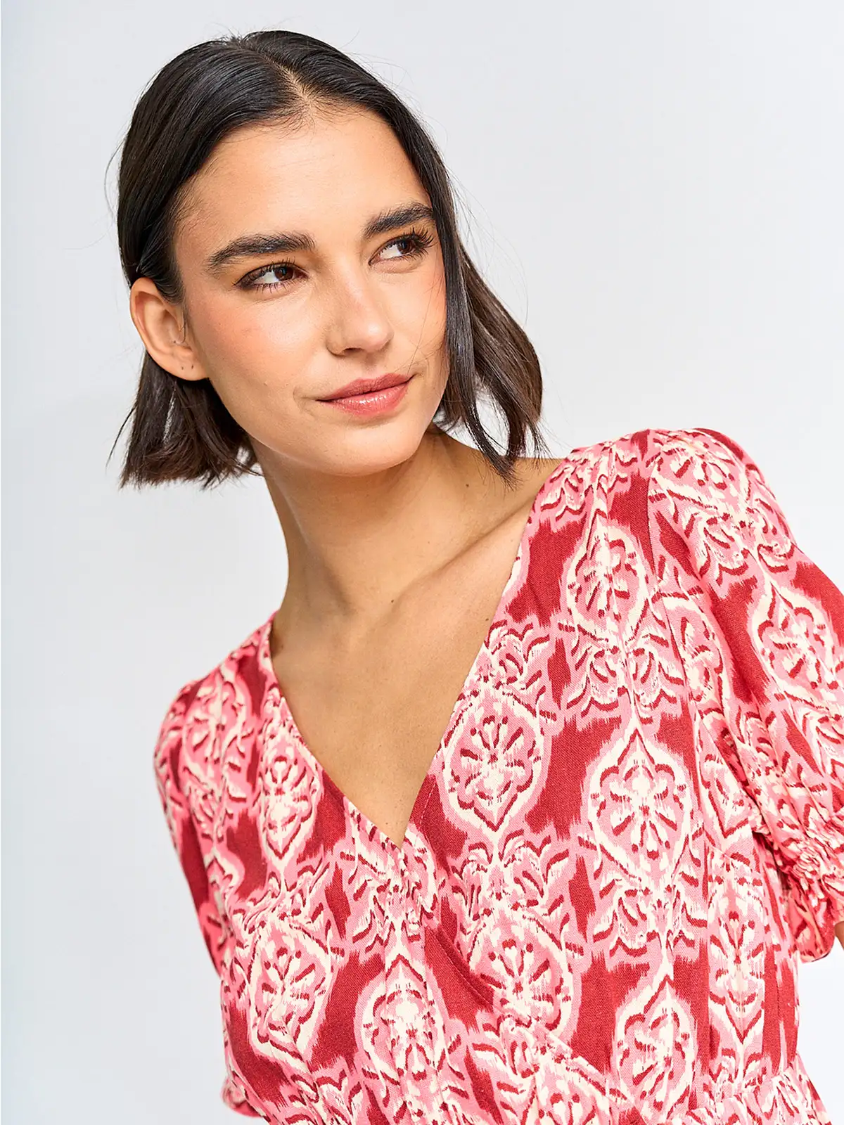 VESTIDO MUJER TATIENNE LINO CORTO ESCOTE CRUZADO - 3