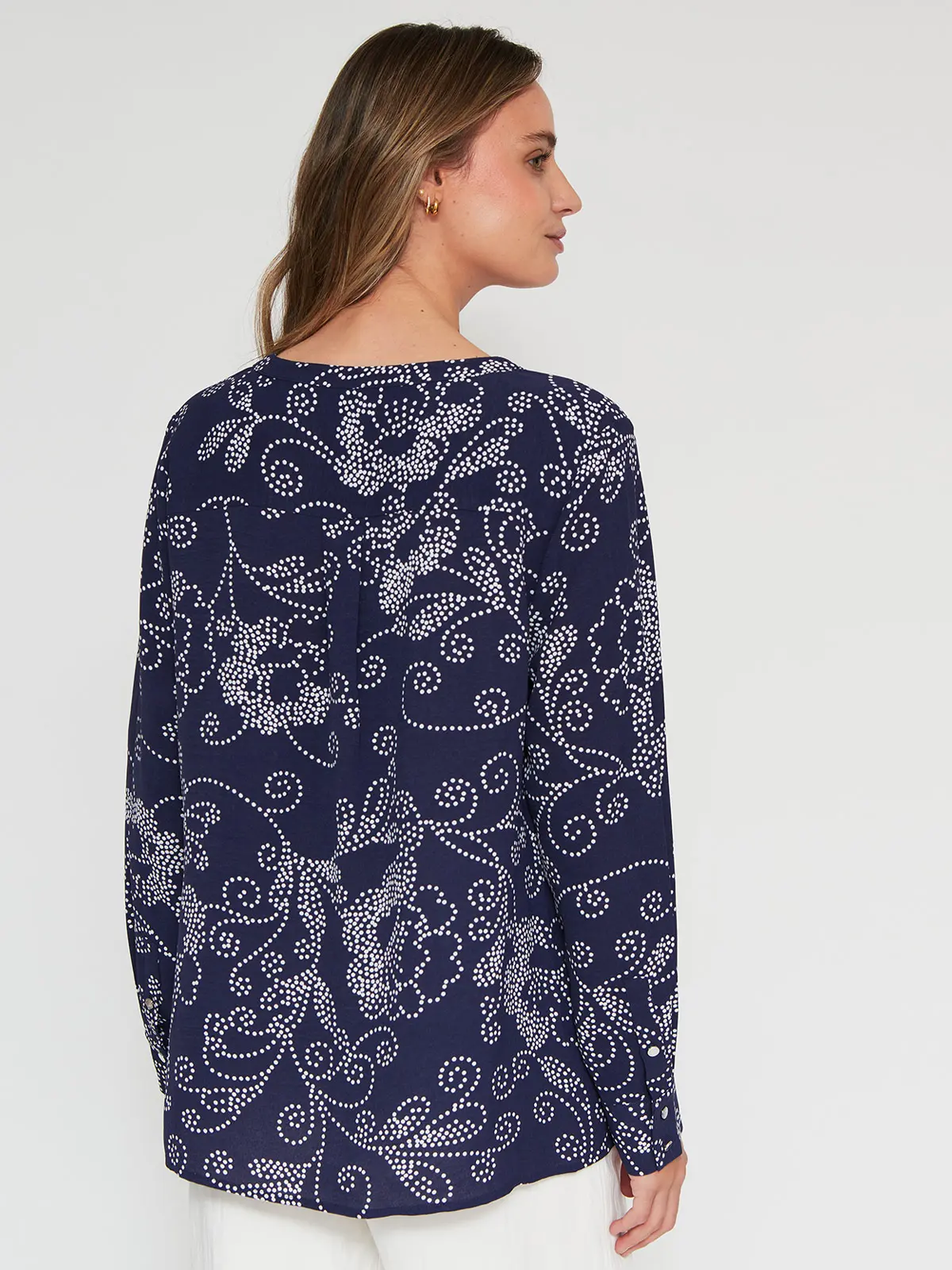 BLUSA MUJER CACHAREL MANGA LARGA TEXTURADA CIERRE - 2