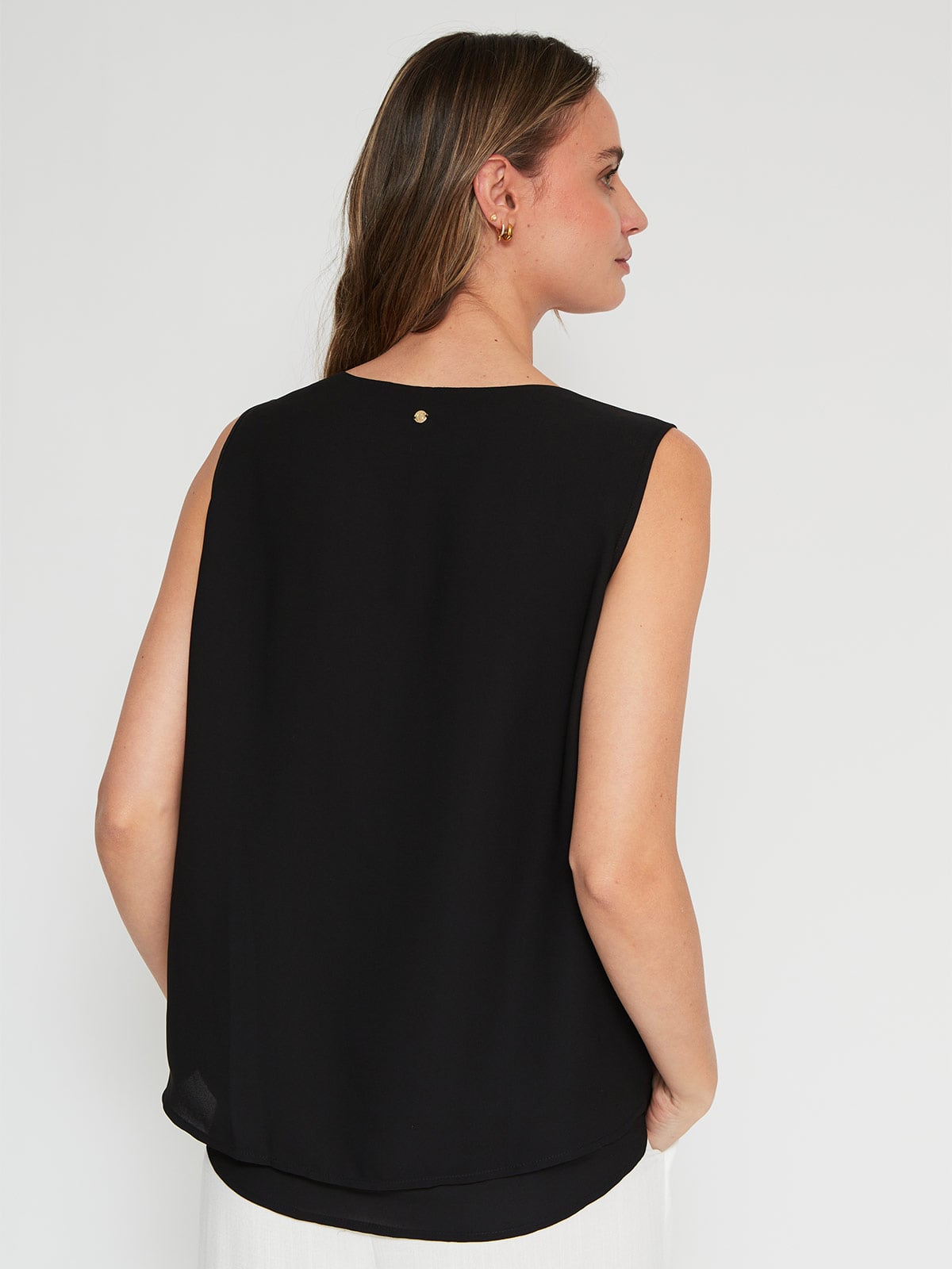 BLUSA MUJER CACHAREL SIN MANGAS TACHAS - 2