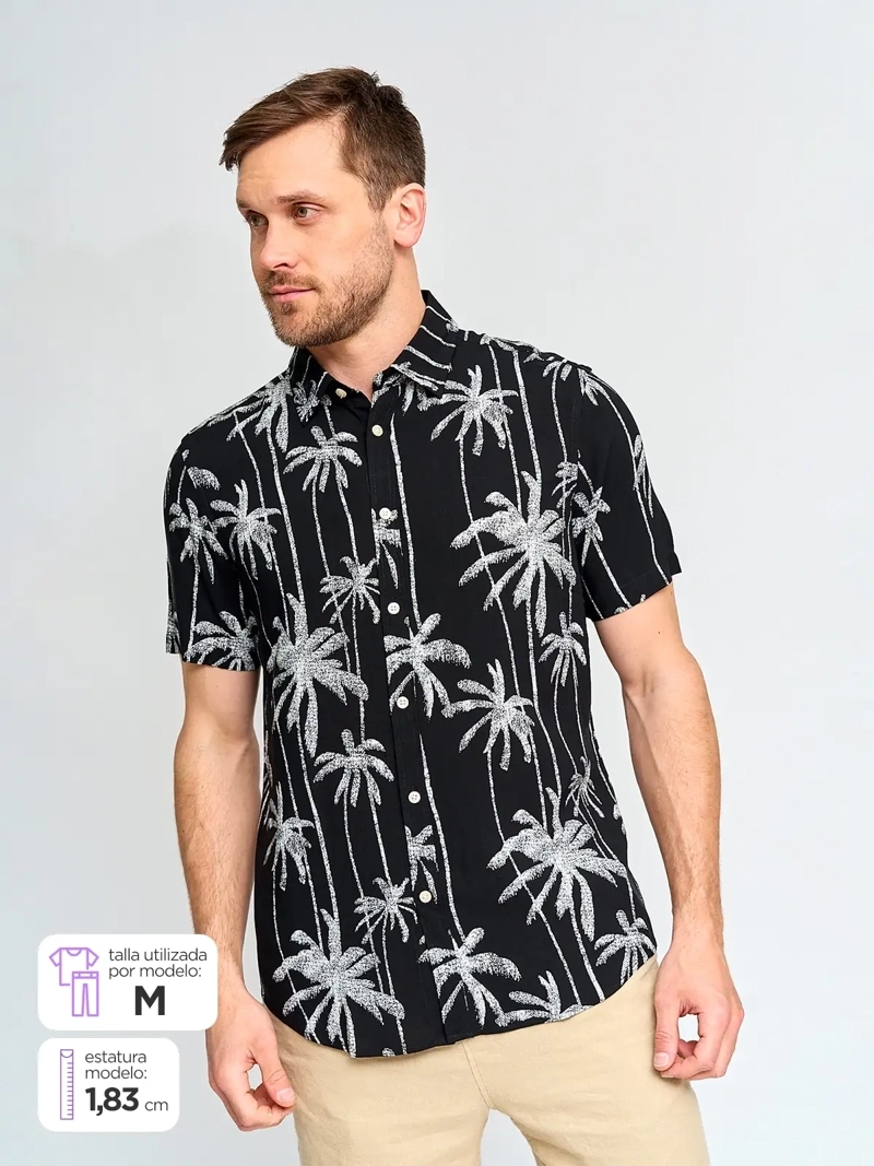 CAMISA HOMBRE KENNETH STEVENS MANGA CORTA - 1